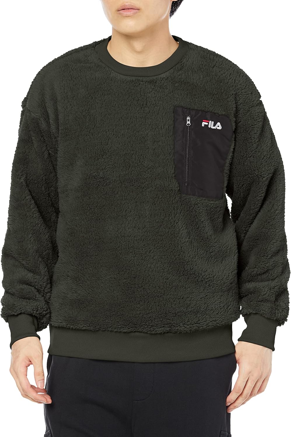 

Мужская футболка Fila 441320 с длинным ворсом и круглым вырезом