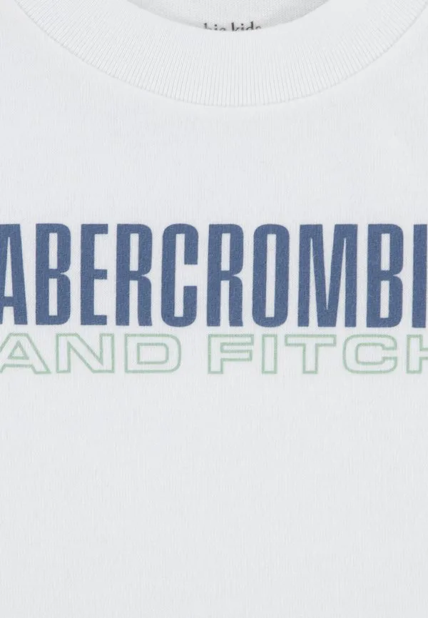Футболка с принтом в виде кирпичной кладки Abercrombie & Fitch, Bright White — фото 3