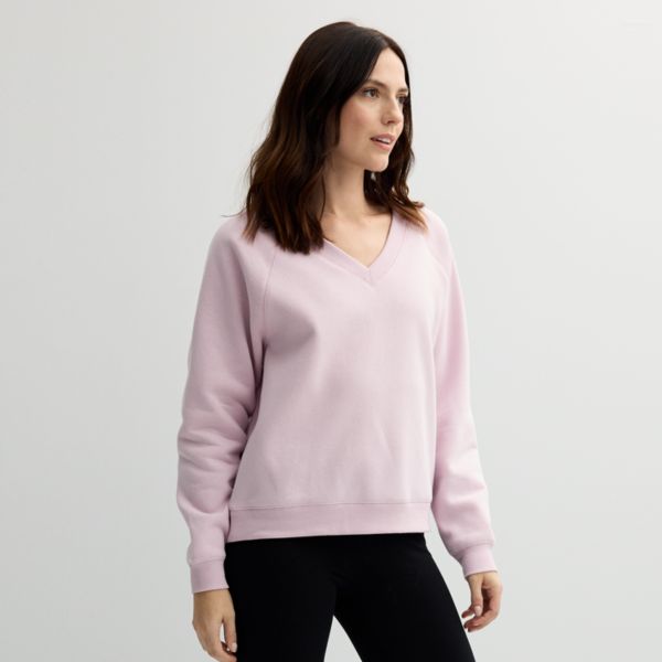 

Женская толстовка с V-образным вырезом Sonoma Goods For Life, цвет delightful lilac