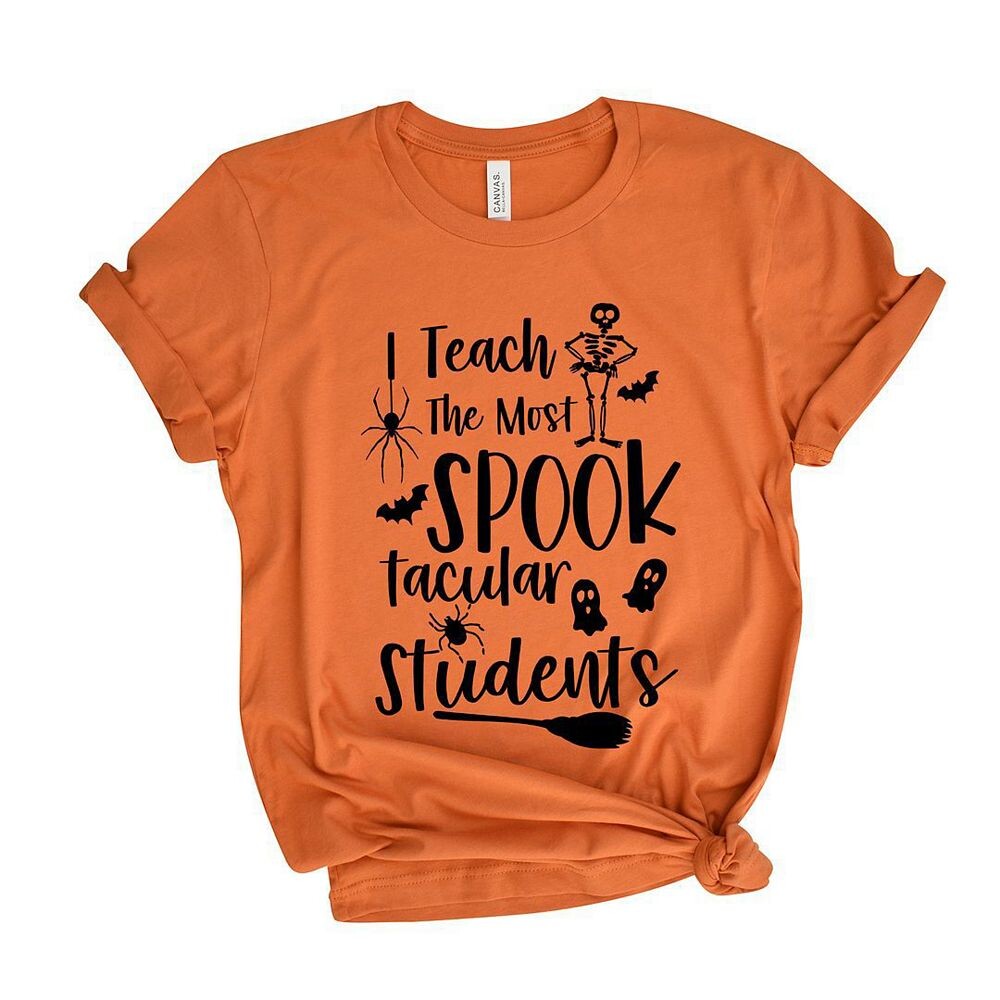 

Футболка с короткими рукавами и графикой I Teach The Most Spooktacular Student Simply Sage Market, оранжевый