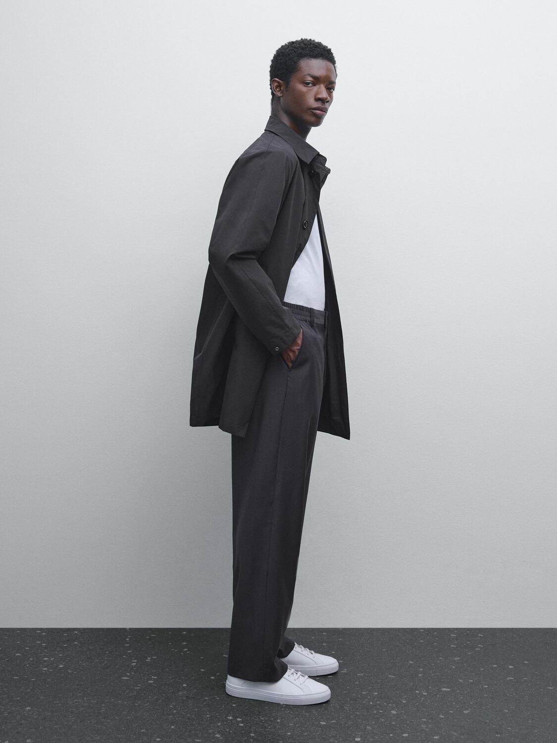 

Брюки-Джоггеры из шерстяной смеси Massimo Dutti, темно-синий