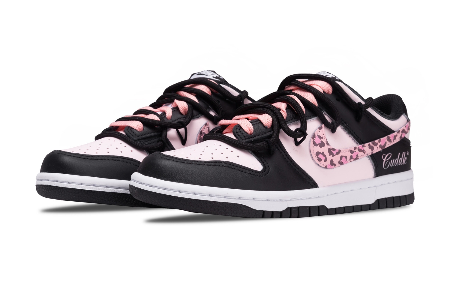 Кроссовки для скейтбординга Dunk Abrasion Resistant Slip Resistant Cushioning Lightweight Cushioning Low top детские Nike, розовый — фото 4