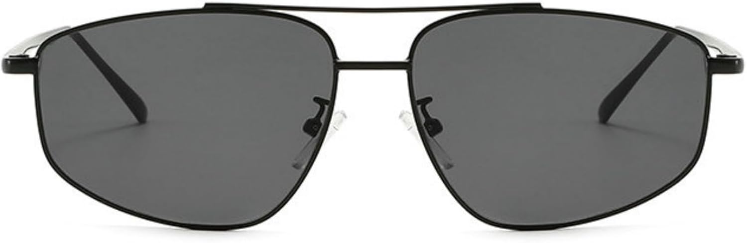 

Солнцезащитные очки COTIA Fashion Square Polygon для женщин и мужчин, модель «пилот», с двойной перемычкой, металлической оправой, необычной формой в стиле панк, Black