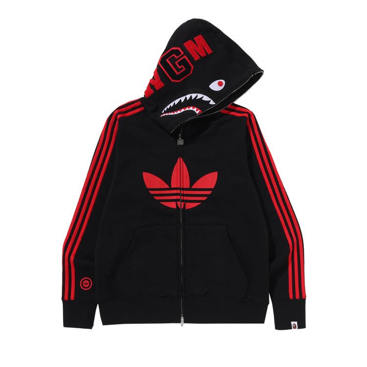 

Худи BAPE x Adidas Original Shark Full Zip Hoodie, Black