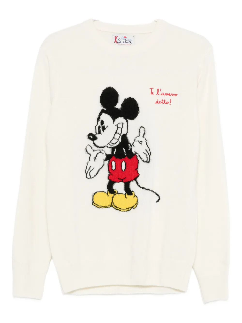 

Свитер с графическим изображением Микки Мауса Mc2 Saint Barth, белый