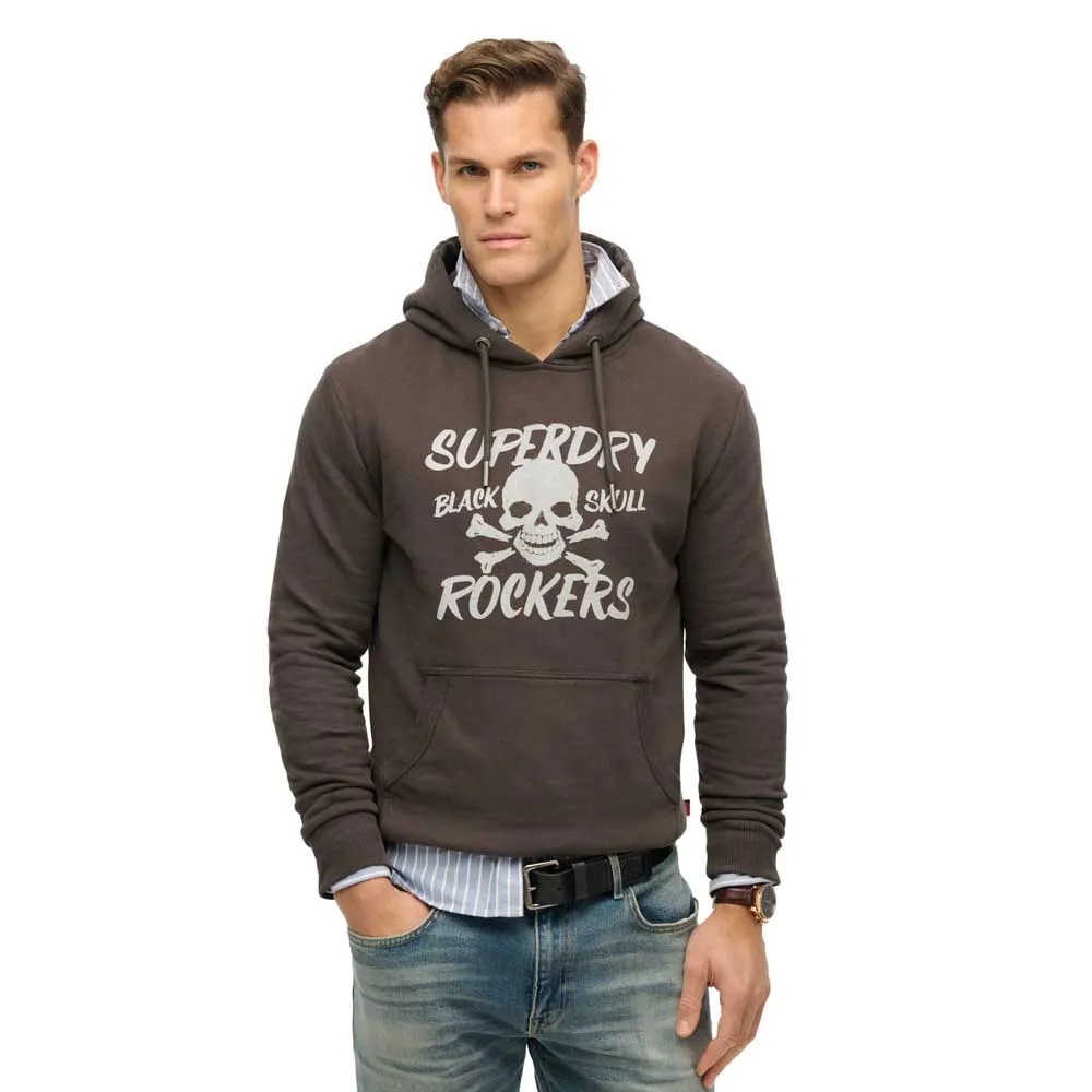 

Худи Superdry Black Skull, коричневый