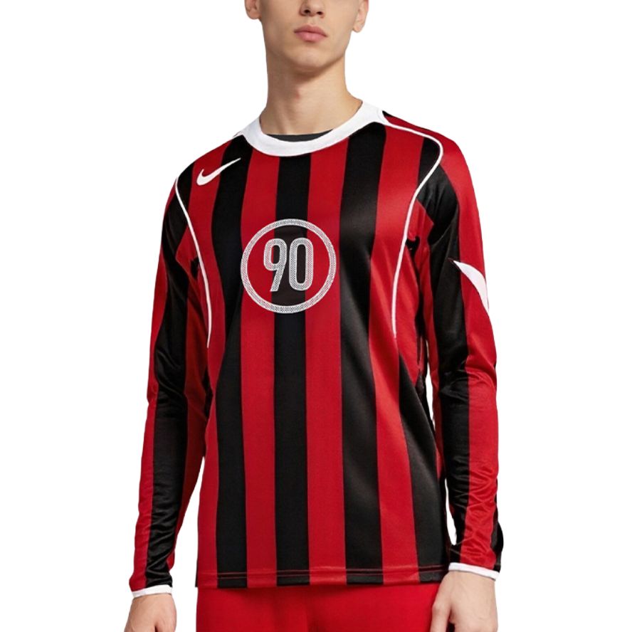 Футболка мужская total 90 dri fit с длинным рукавом Nike, красный/черный — фото 4
