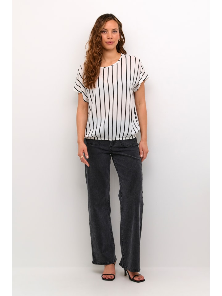 

Блузка Kaffe, цвет chalk/black stripe