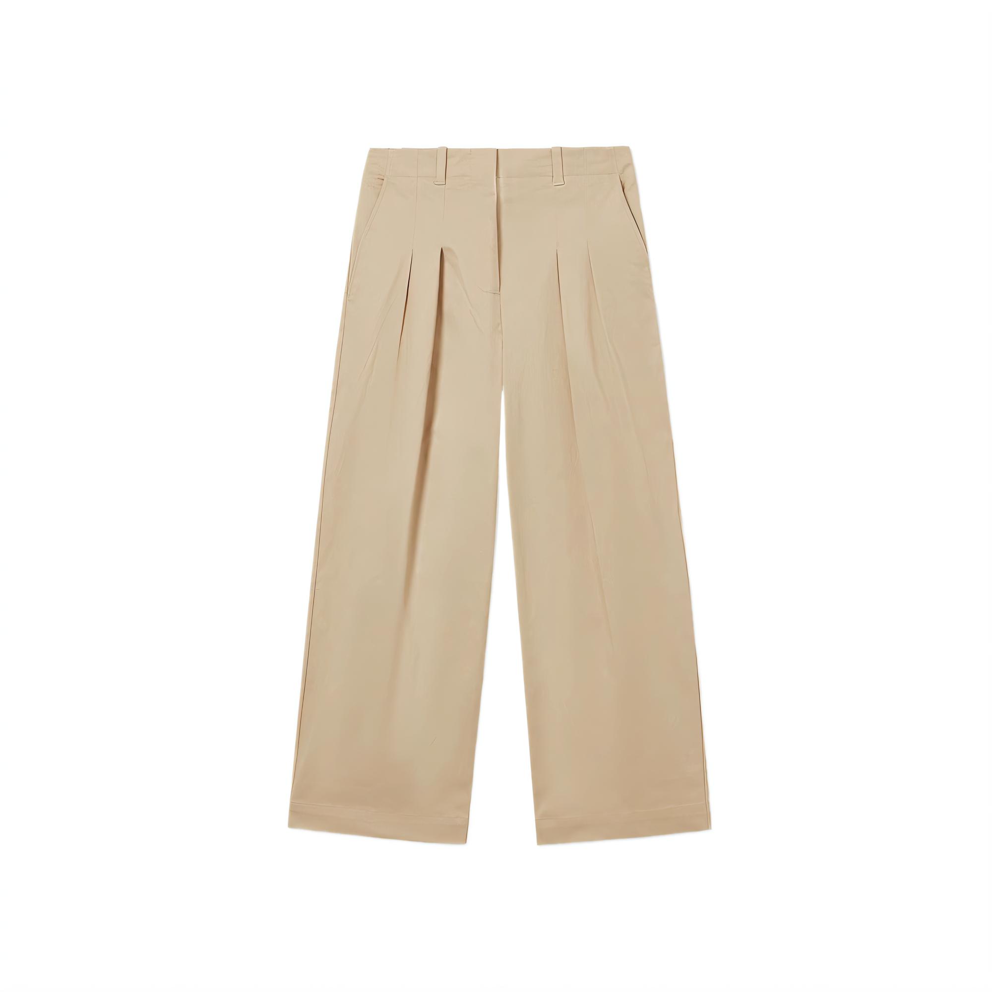 

Женские повседневные брюки ss25 LACOSTE, Milk Coffee