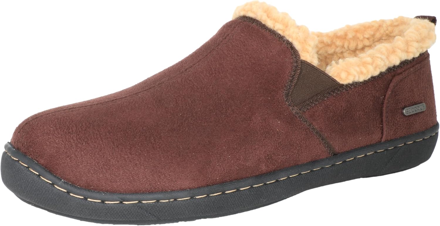 

Мужские тапочки PEDOQU, микрозамша с подкладкой из смеси шерсти, с поролоном с эффектом памяти, домашние обувь, теплые лоферы для дома и улицы, шоколадный