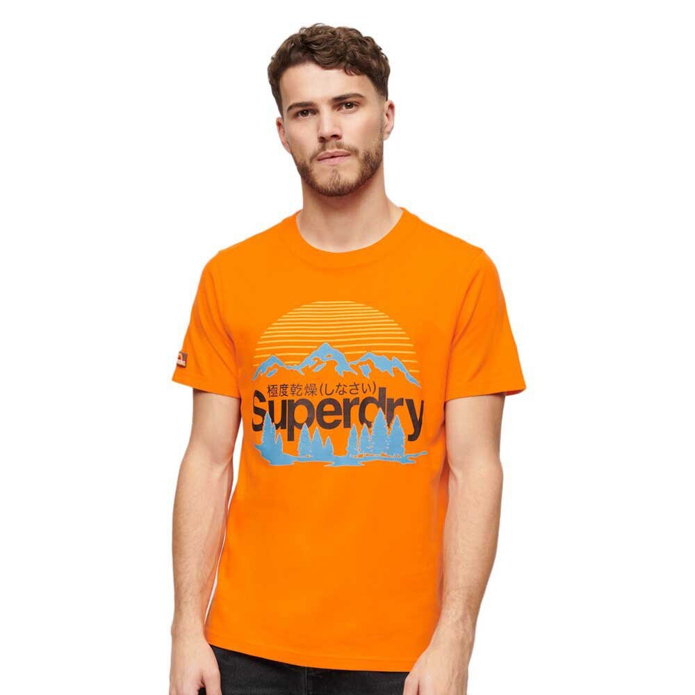 

Футболка с коротким рукавом Superdry Great Outdoors Nr Graphic, оранжевый