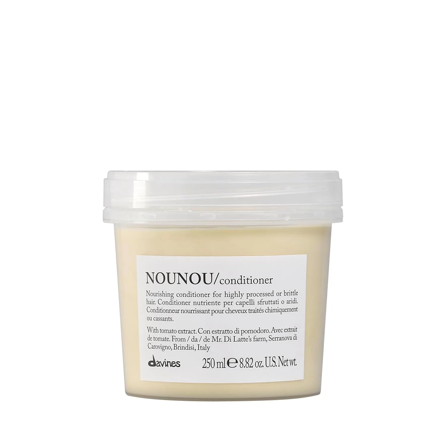 Davines NOUNOU кондиционер | увлажняющий глубокий кондиционер для обесцвеченных, завитых, расслабленных, поврежденных или очень сухих волос | восстанавливает химически обработанные волосы | 250 мл