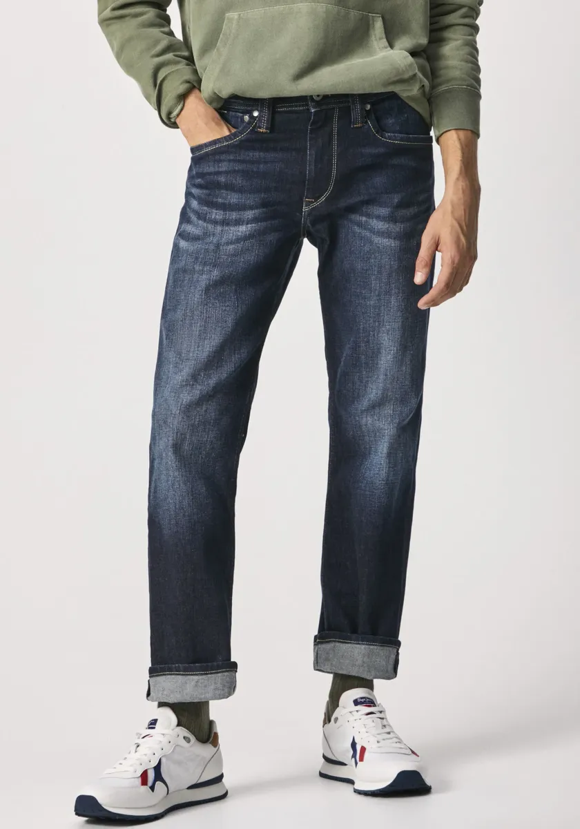 

Прямые джинсы Pepe Jeans "KINGSTON ZIP", форма с 5 карманами, синий