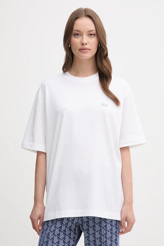 

Хлопковая футболка Lacoste, белый