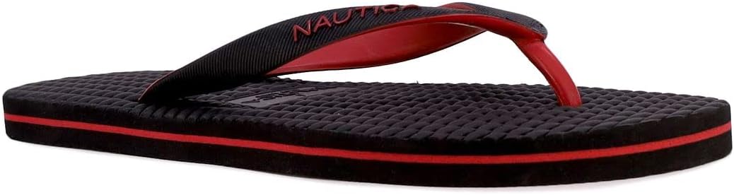 

Мужские шлепанцы Nautica, пляжные сандалии, босоножки для лодки, водные тапочки, черный/красный