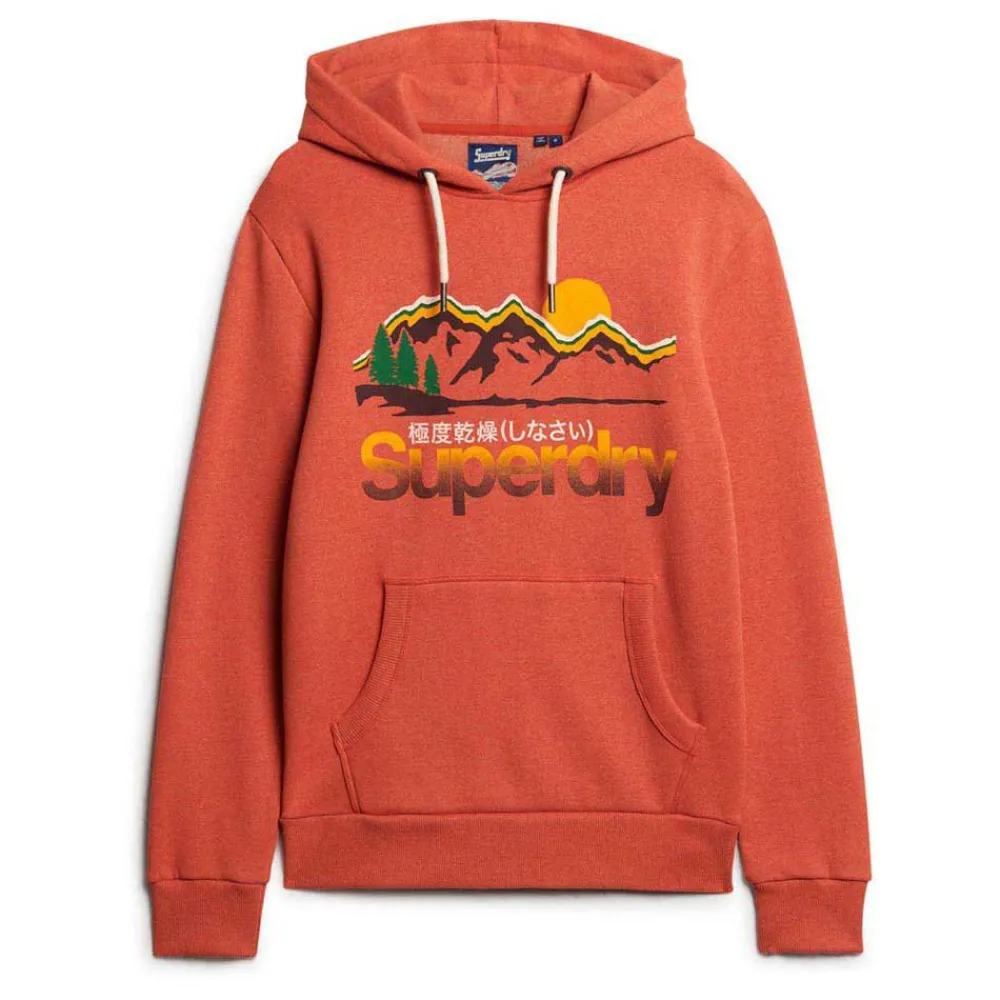 

Худи Superdry Cl Great Outdoors Graphic, оранжевый