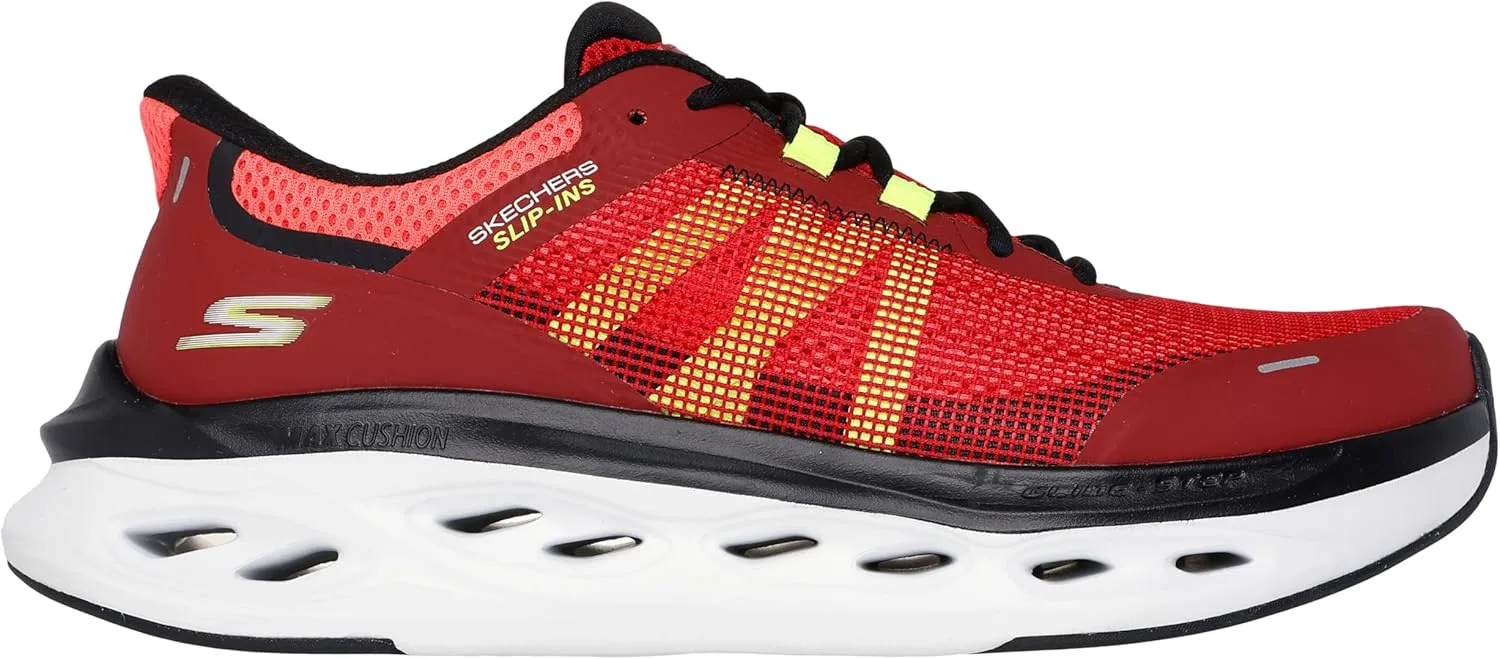 Женские кроссовки Skechers Sport Air Streamer без застежки, красный/черный — фото 3