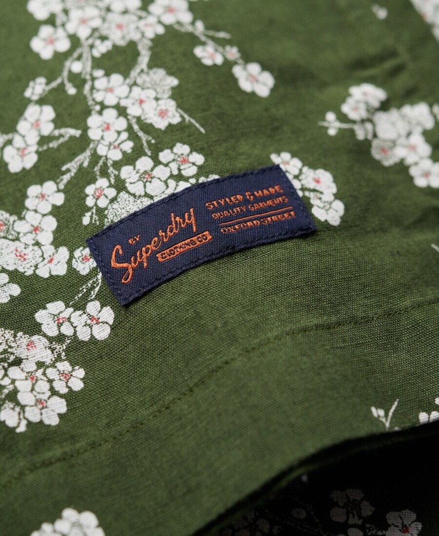 Повседневная рубашка Superdry Regular fit Button Up Shirt, темно-зеленый — фото 4