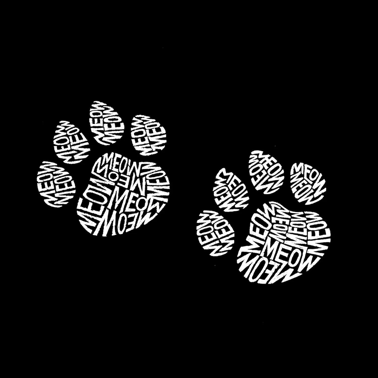 

Принты Meow Cat — мужская толстовка с круглым вырезом Word Art LA Pop Art