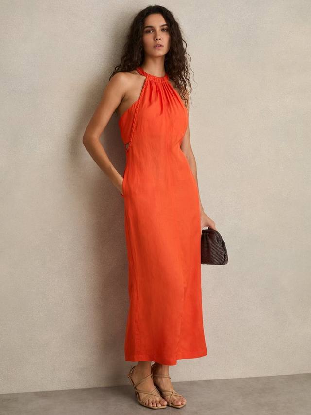 

Платье миди erika racerback Reiss, красный