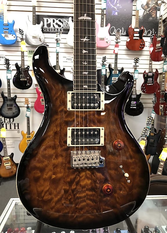 

Электрогитара PRS SE Custom 24 Quilted with Gig Bag, Black Gold Burst