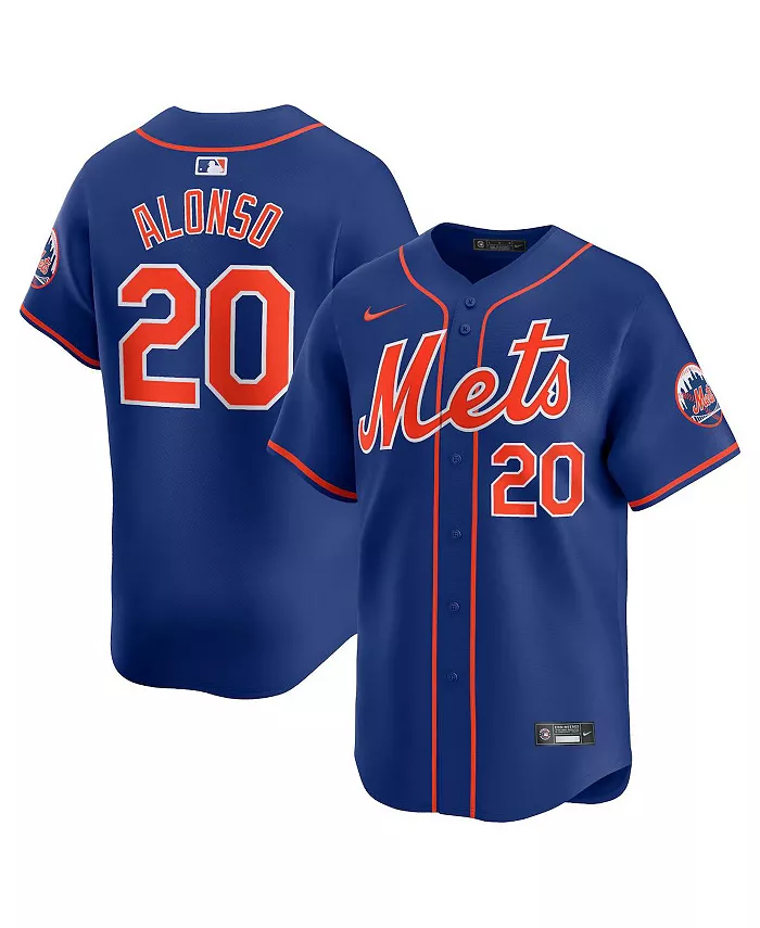

Мужская майка игрока Pete Alonso New York Mets Limited Nike, синий
