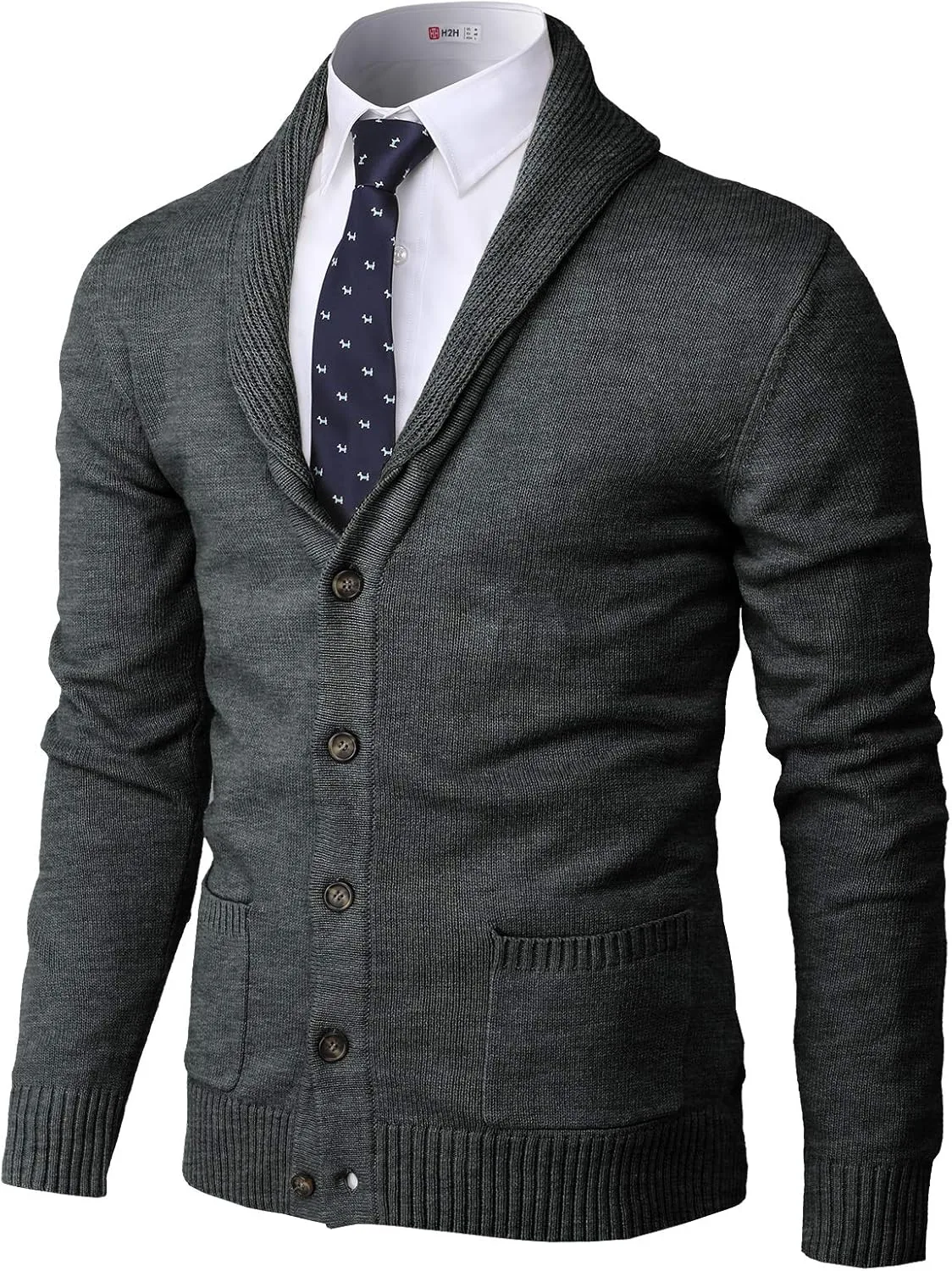 

Мужской кардиган H2H с шалью из мягкой ткани