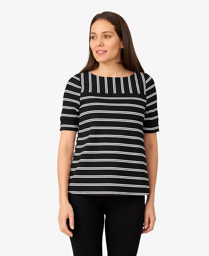 

Женский полосатый топ с вырезом-лодочкой Cable & Gauge, мультиколор