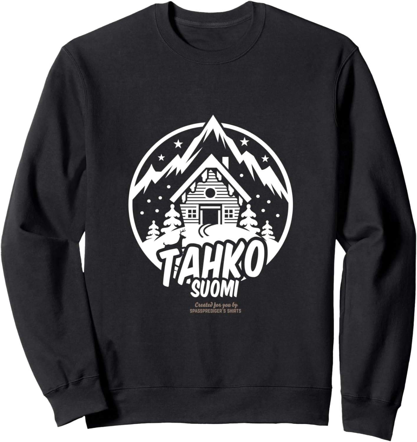 

Tahko Finland Ski Resort and Ski Lodge Толстовка Tahko Tahko Suomi Finland Ski Merch Designs, черный