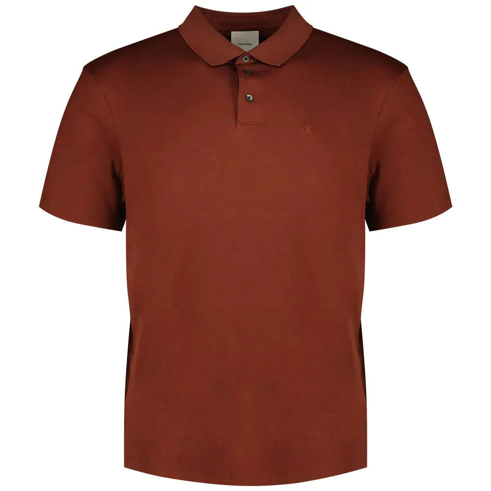 

Поло с коротким рукавом Calvin Klein Supima EMB, коричневый