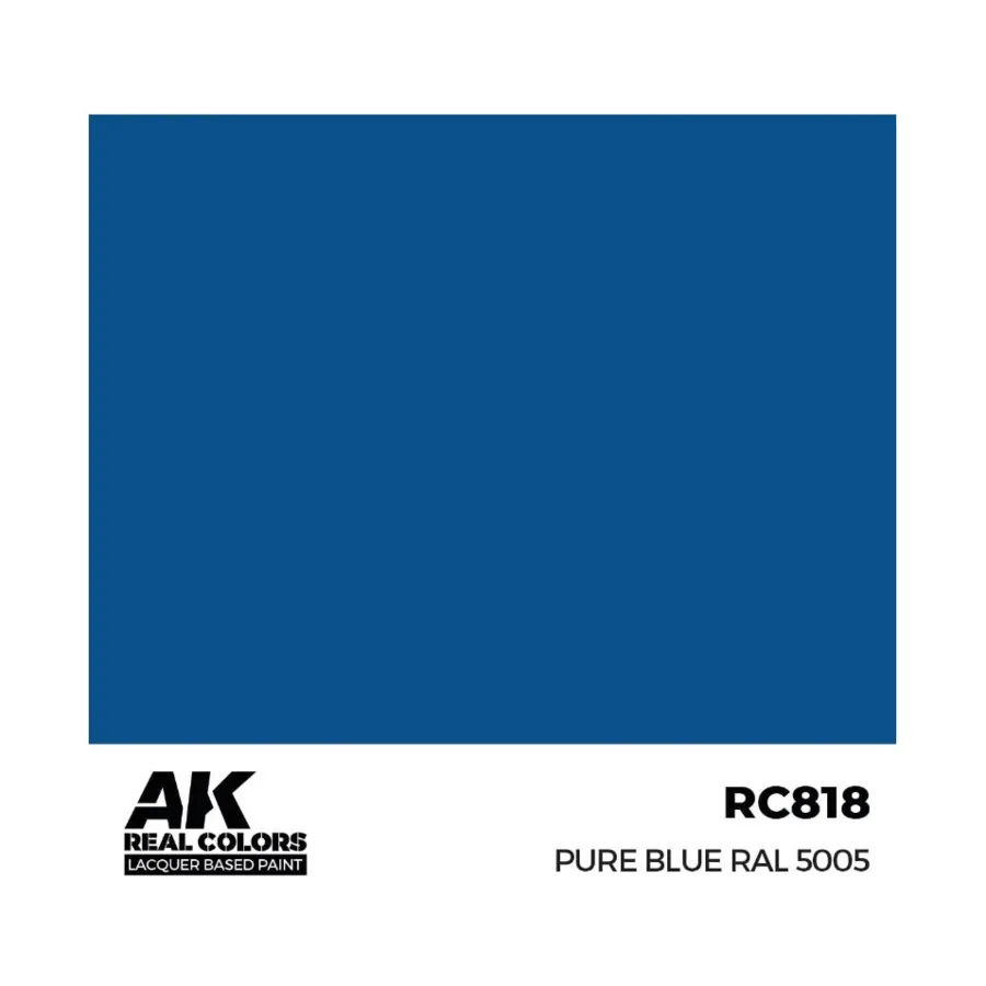 

Чистый синий RAL 5005, Paint - Real Color, Dropper Bottles (AK-Interactive)