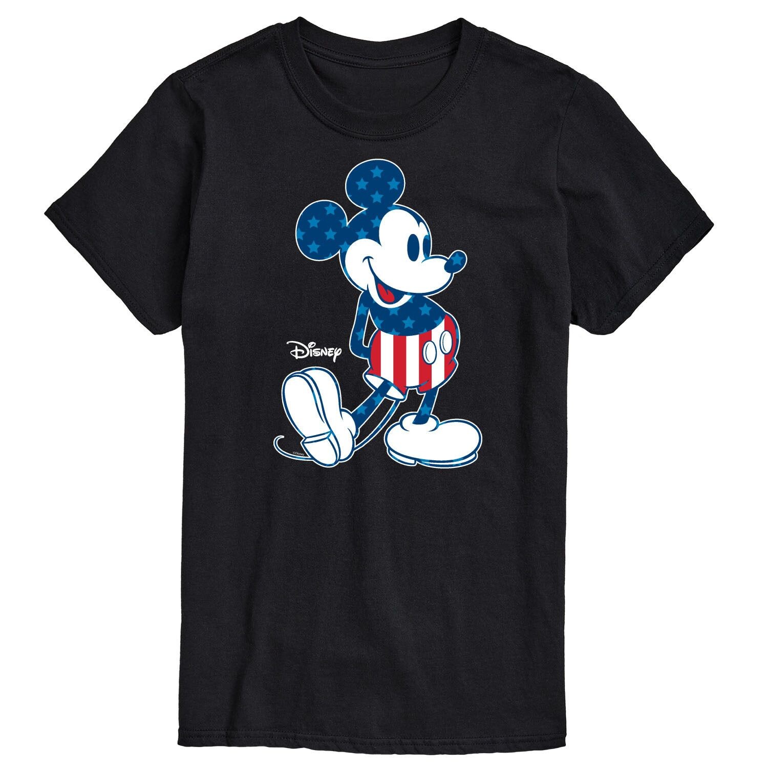 

Футболка с большим и высоким флагом Disney's Mickey Mouse, Black License, черный