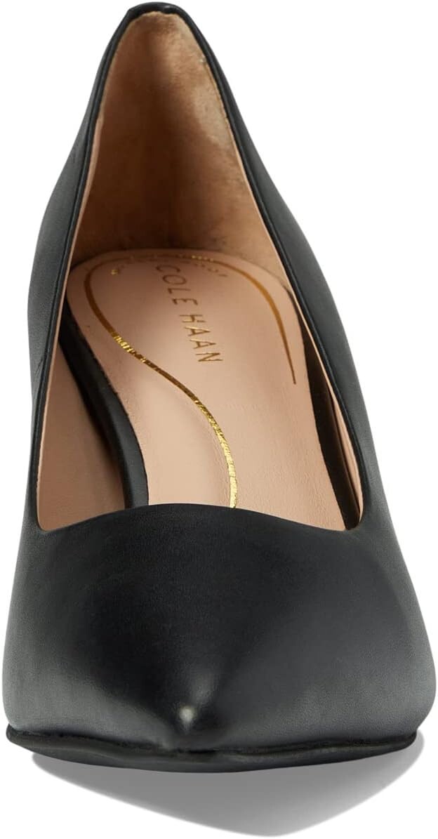 Туфли Cole Haan Vandam Pump 65 mm, цвет Black Waterproof Leather — фото 2