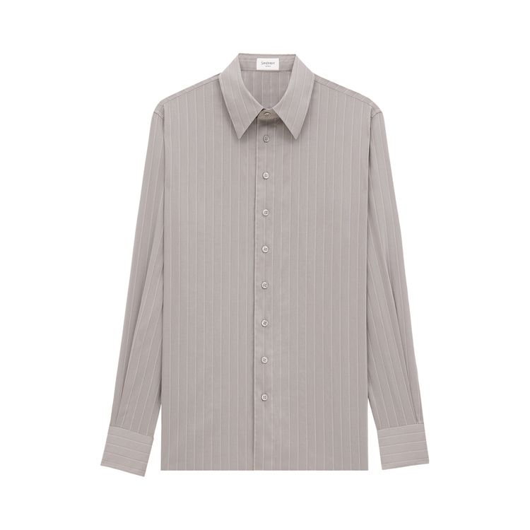 

Рубашка Saint Laurent Stripe Long-Sleeve Shirt 'Grey/White Rust', белый