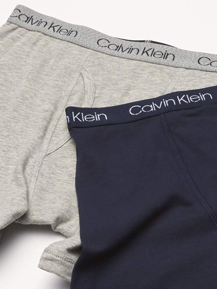 Комплект из двух пар трусов-боксеров Calvin Klein для мальчиков | Премиальный хлопок, комфорт, Blk Iris/H.Gray — фото 2
