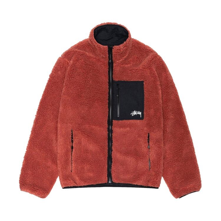 

Куртка Stussy Sherpa Reversible Jacket Tera, красный