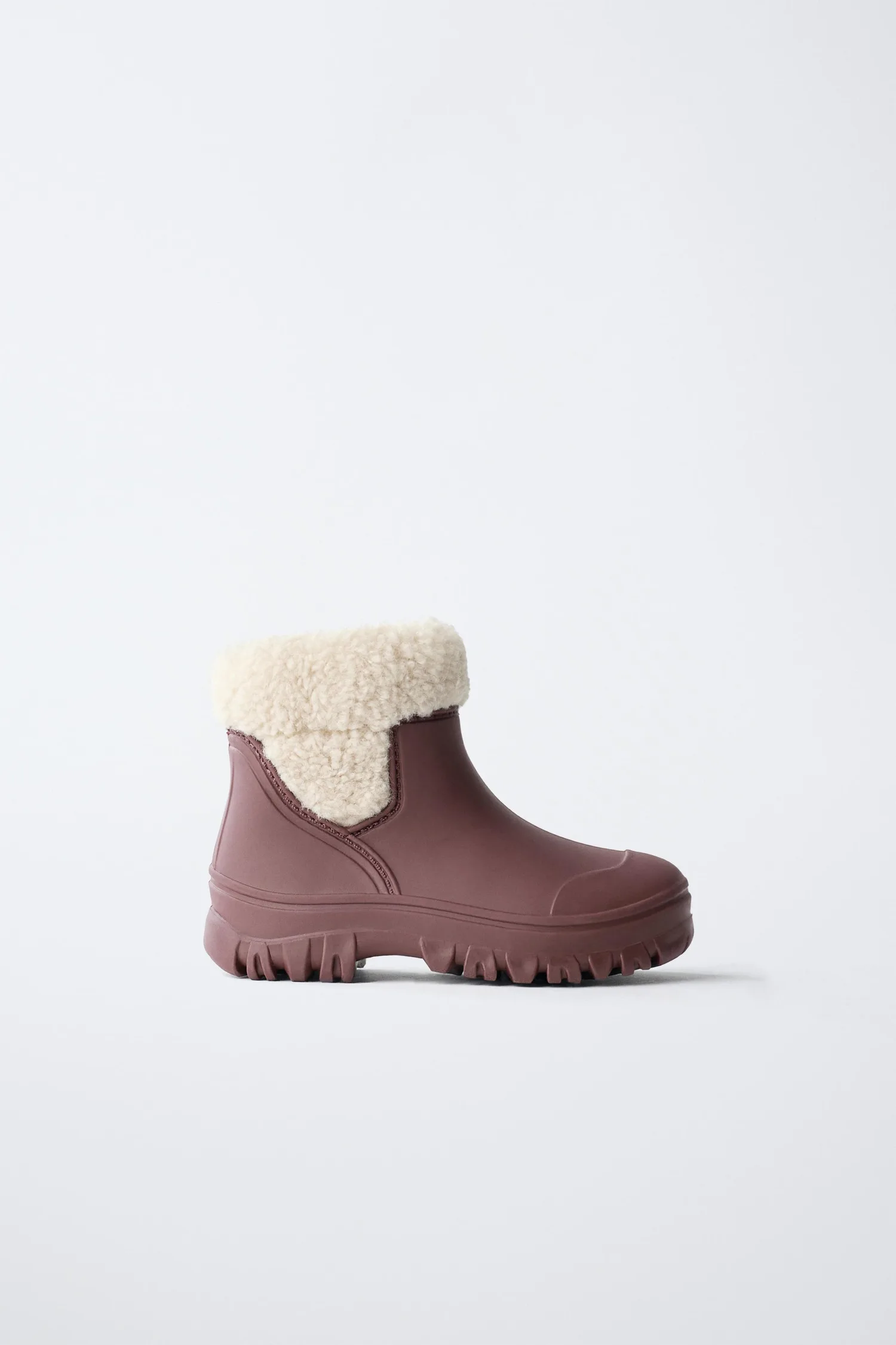 Zara Резиновые сапоги из искусственной овчины