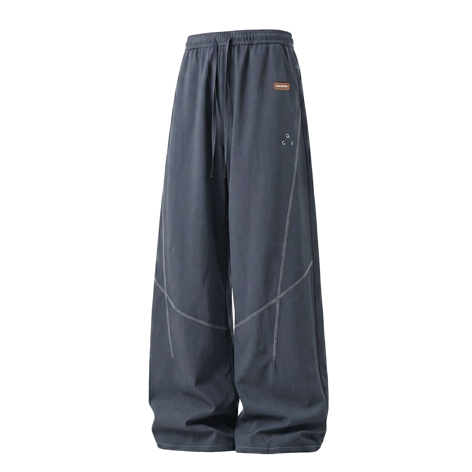 

Повседневные брюки Unisex Moderate Straight Fit WARRIOR, серый синий[free diy badge]