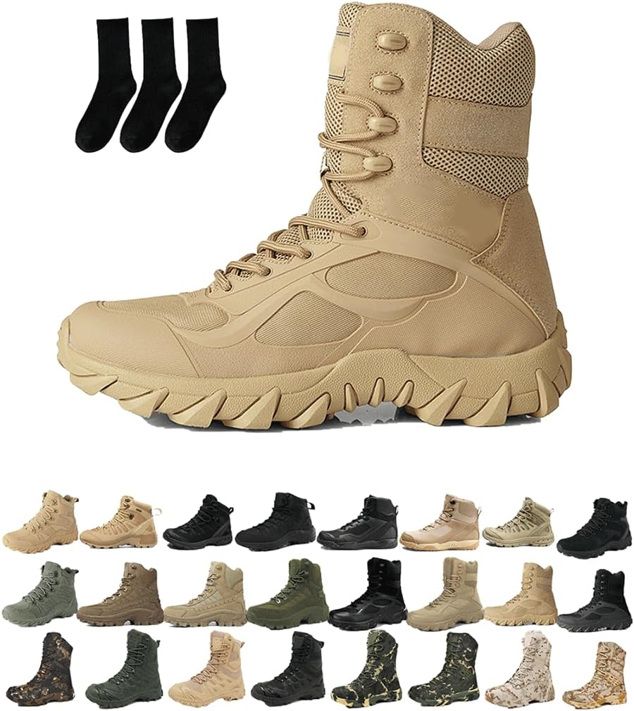 

Мужские водонепроницаемые ботинки для улицы с боковой молнией, легкие, с ортопедической поддержкой, антипрокольные, для работы на открытом воздухе, кемпинга и работы Generic, A-sand