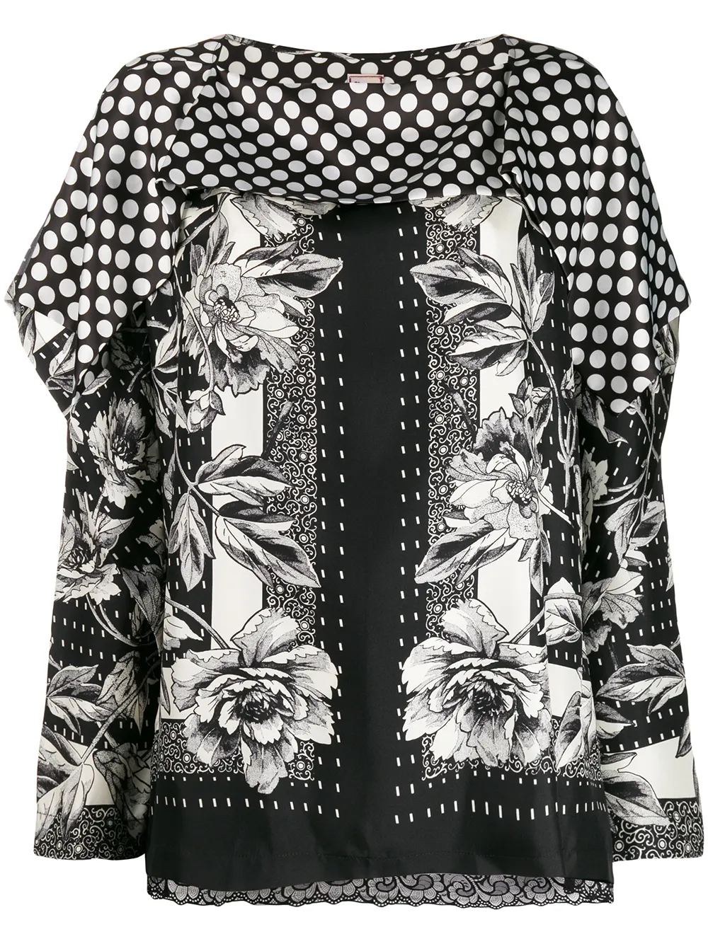 

Блузка с цветочным принтом Antonio Marras, черный