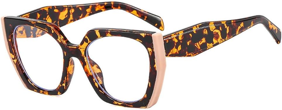 

Популярные модные солнцезащитные очки «кошачий глаз» в форме многоугольника для женщин, винтажные, с прозрачным градиентом, защита от УФ-излучения UV400, двухцветные солнцезащитные очки для мужчин WNCKSQ, Leopard Beige Clear