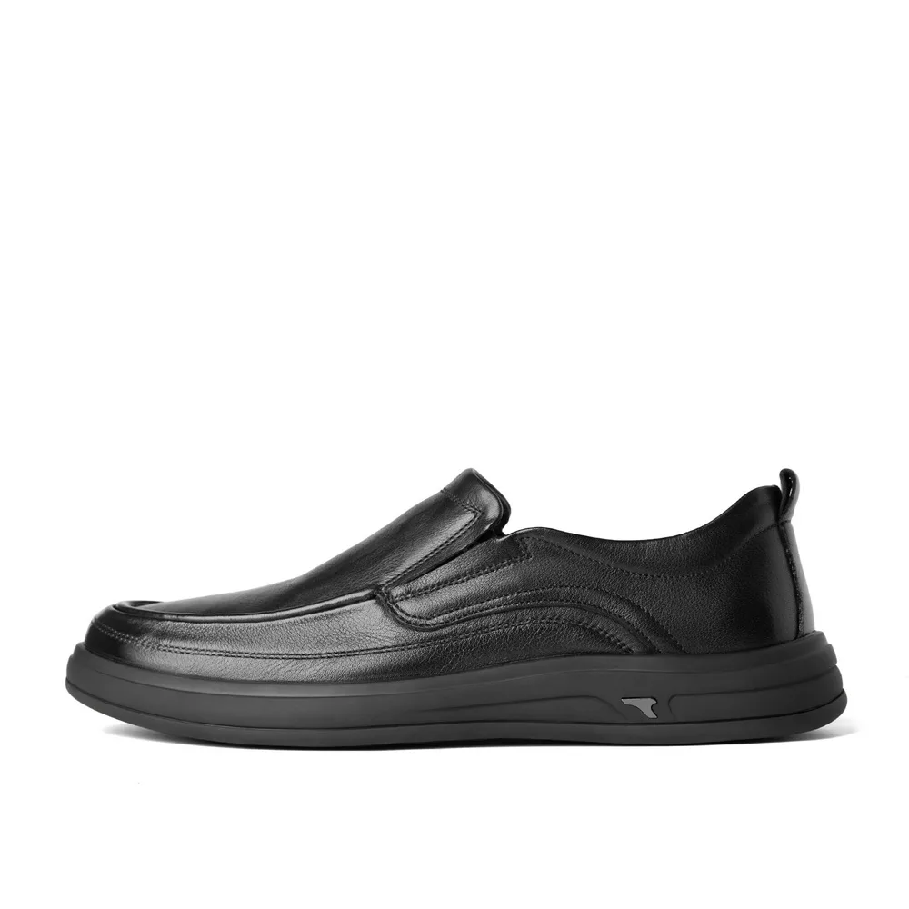 BELLE Повседневные кожаные туфли мужские low top черные — фото 3