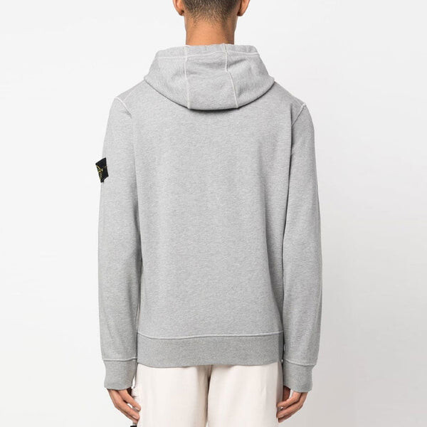 Толстовка garment dyed popover hoodie 'grey marl' Stone Island, серый — фото 3