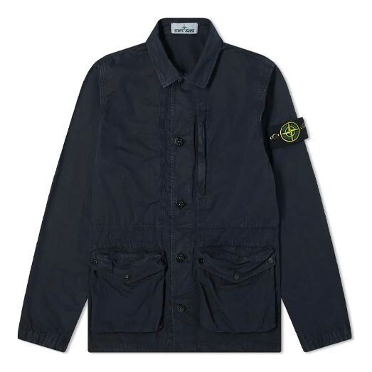 

Куртка Men's STONE ISLAND Distress Multiple Pockets Jacket Blue, синий