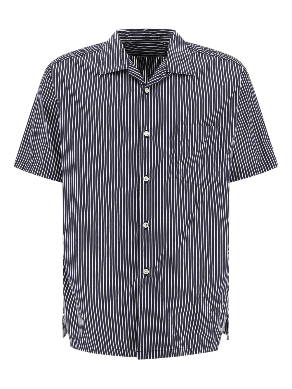 

Полосатая рубашка с короткими рукавами nonnative, синий