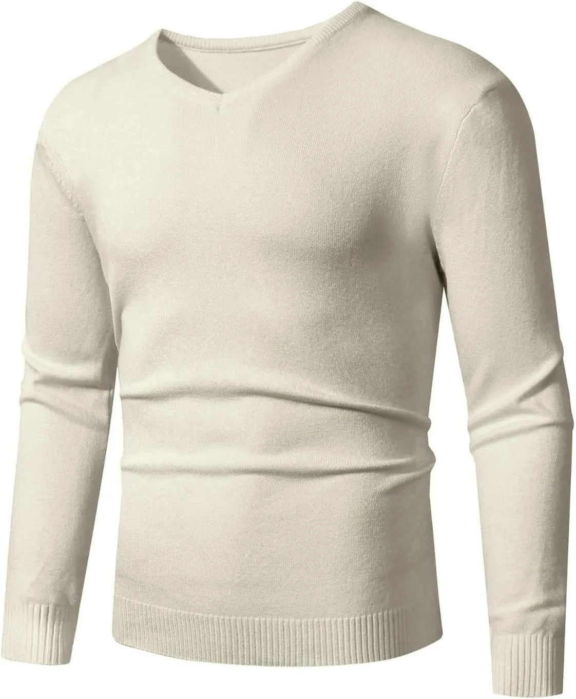 

Мужской свитер с V-образным вырезом и длинным рукавом, Slim Fit