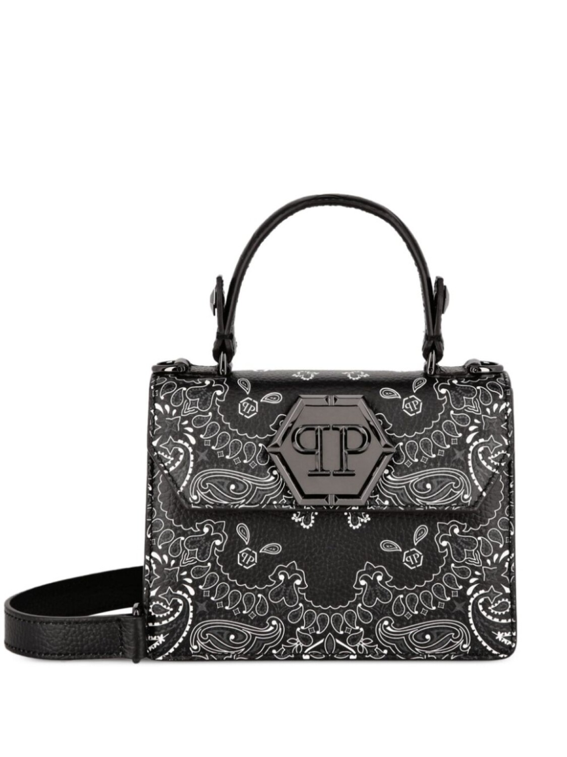 

Philipp Plein сумка Superheroine с узором пейсли, черный