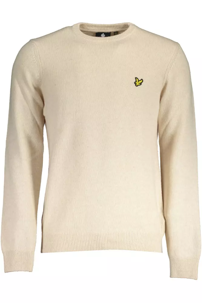 

Бежевый шерстяной мужской свитер Lyle & Scott