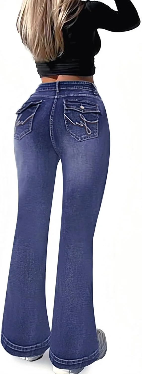 

SEASUM джинсы bootcut с эффектом подтяжки ягодиц и живота