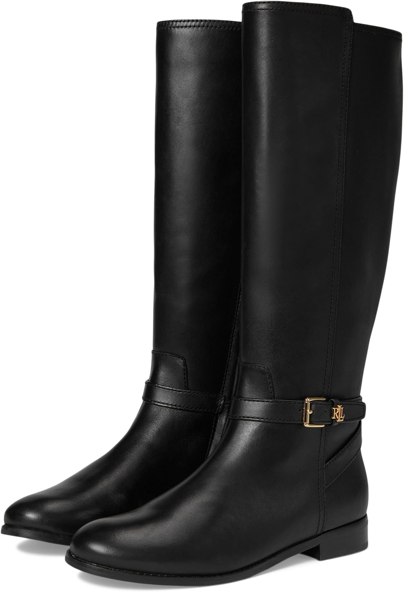 Ботинки Lauren Ralph Lauren Brooke II Burnished Leather Tall Boots, черный